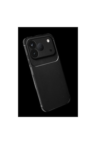 Newface Tecno Spark 50 4g Auto Focus Karbon Kapak - Siyah