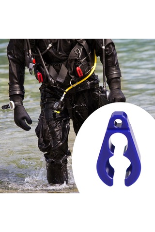 Homyl Uzun Hortum Klipsi Tutucu Hafif Şnorkelli Dalış Mavi