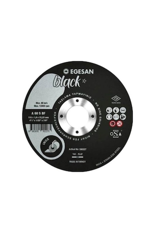 Egesan  115x1x22 Inox Kesme Taşı Black Serisi