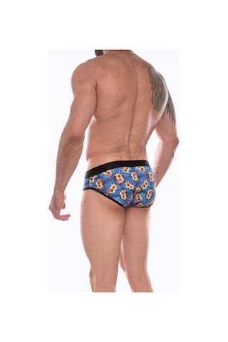 Erkek Baskılı Slip Külot Gri Melanj