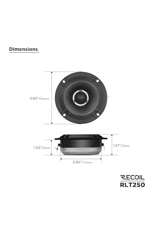 Recoil Rlt250 Slim Bullet Super Tweeter 240w