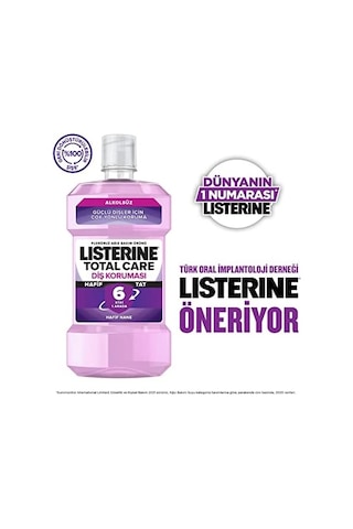 Total Care, Diş Koruyucu, 6 Etkili Florürlü Ağız Bakım Ürünü, Hafif Tat, Sıfır Alkol, Nane Aromalı, 250ml