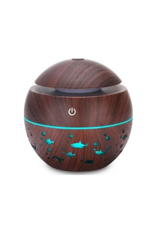 Moly 130ml Ahşap Desenli Usb Nemlendirici - 7 Renkli Led Aromaterapi Işıklı