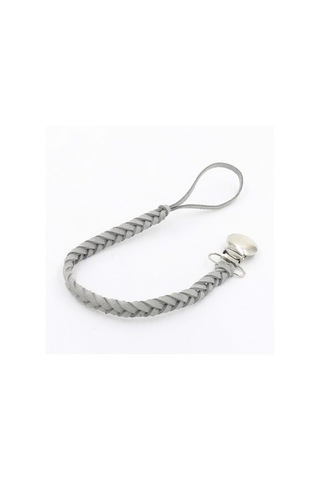 Sones 3 Adet Bebek Emzik Zinciri Deri Dokuma Anti-kopma Zinciri Gri