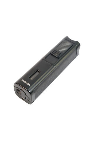 Parmida 3 Torch Pürmüz Sehpalı Gövdesi Deri Siyah Metal Puro Çakmağı - Tr9490