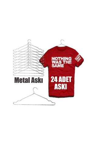 Metal Elbise Askısı Kıyafet Askısı 24Lü Askı 6066 Çok Renkli