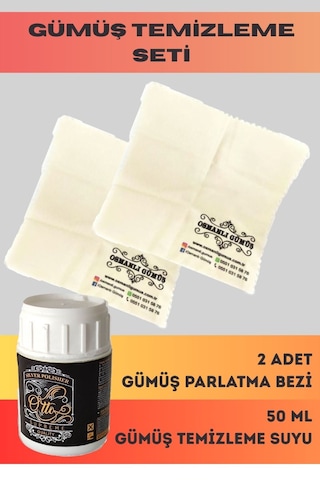 Gümüş Parlatma Temizleme Seti Gümüş Temizleme Suyu + 2 Adet Gümüş Gümüş Parlatma Temizleme Seti Gümüş Temizleme Suyu + 2 Adet Gümüş