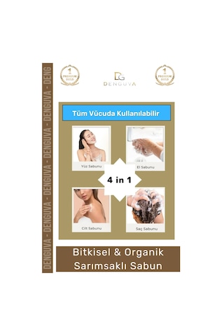 Lüks %100 Doğal Güzel Kokulu El Yüz Saç Vücut Cilt Orijinal Bitkisel Sarımsaklı Sabun 120g - 10 Adet