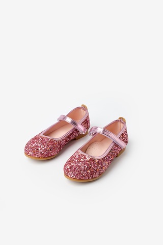 Le Mabelle Pembe Simli Cırtlı Kız Çocuk Ayakkabı Pembe