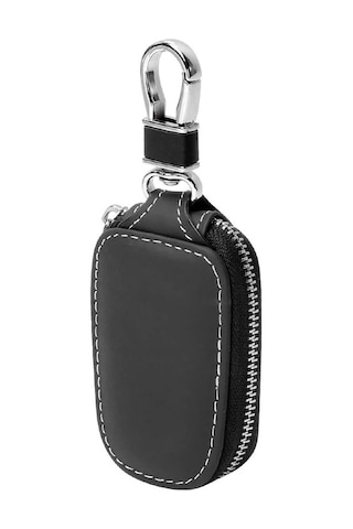 Siyah Deri Araba Anahtarı Kılıfı, Küçük Erkek Fermuarlı Cüzdan Diğer