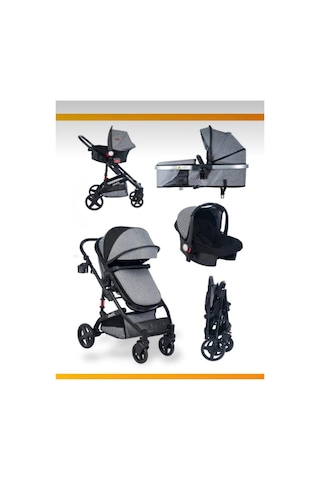 Lüks 4 Ü 1 Arada Travel Sistem Bebek Arabası Seti Portbebe, Ana Kucağı, Çanta,