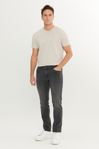 Erkek Antrasıt Pamuklu Slim Fit 5 Cep Esnek Jean Denim Kot Pantolon Antrasit