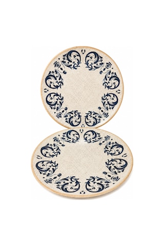 2'li Viento Gourmet Flat Plate 25 Cm Çok Amaçlı Servis / Sunum Tabağı/meze/aperatif Çok renkli