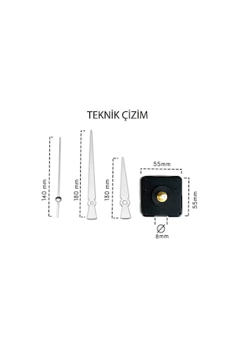Pey Aksesuar Saat Mekanizması 1. Sınıf Akar Sessiz Saat Mekanizması Askılı 3d Saatlerle Uyumlu Gümüş