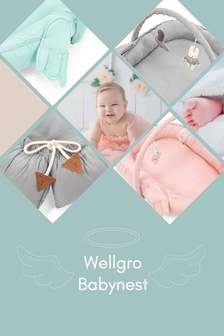Melek Kanatlı Babynest, Bebek Yatağı-mint, İlk Yatağım, Oyuncak Barlı Bebek Yuvası