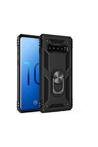 Samsung Uyumlu Galaxy S10 Kılıf Zore Vega Kapak-Siyah