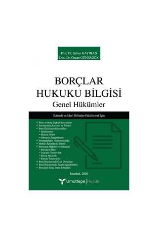 Borçlar Hukuku Bilgisi Genel Hükümler