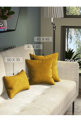 Kadife Dokulu Kadife Çiçeği Rengi Kırlent Kılıfı Dream Serisi Punch Için Uygun Gizli Fermuar Kadife Çiçeği