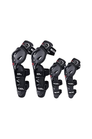 Motosiklet Ve Bisiklet Mafsallı Dizlik Dirseklik Lüx Set Koruma Ce Diz Ve Dirsek Koruma Takım Siyah