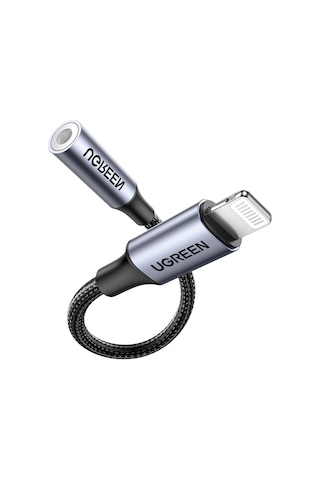 Ugreen Mfi Sertifikalı Lightning To 3.5mm Aux Dönüştürücü Adaptör, Siyah, 30756