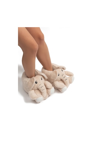 Elfi Kadın Hayvanlı Panduf Bej 36/41 Bej