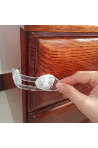 Hangfox Çocuk Güvenliği Kilitleri - Çekmece Buzdolabı Kilitleri, Bebeği Korumak, Abs+pvc Malzeme, 2 Adet, Şeffaf Çok Renkli