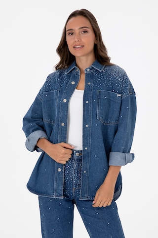 U.s. Polo Assn. Kadın Mavi Gömlek Jean 50312347-dn0022 Mıd Blue