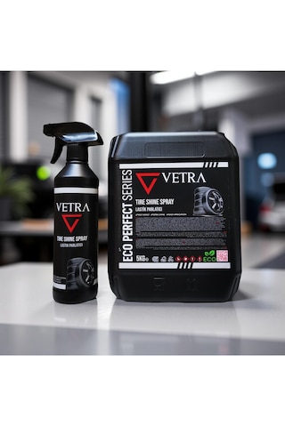 Vetra Araç Bakım Ultra Parlak Islak Görünümlü Lastik Parlatıcı 5kg+500ml