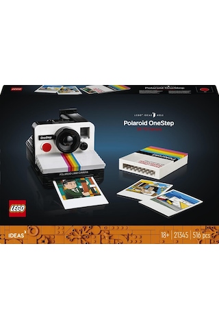 LEGO® Ideas Polaroid OneStep SX-70 Kamera 21345-Yetişkinler için Dekoratif ve Sergilenebilir Model Yapım Seti - 516 Parça