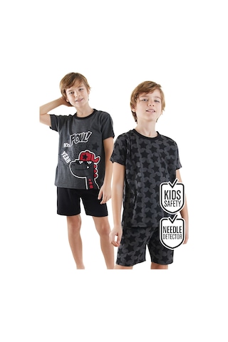 Yıldızlı Dino Erkek Çocuk 2'li Pijama Takım