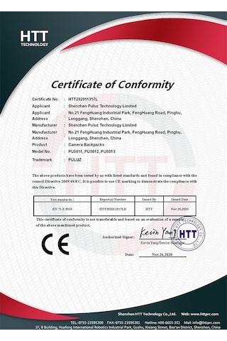 Butu Puluz Pu5011 Taşınabilir Su Geçirmez Çizilmeye Dayanıklı Sırt Çantası Kamera Taşıma Çantası - Siyah