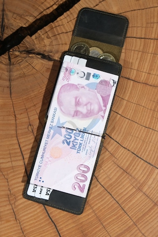 Lenax Leather Milano Hakiki Deri Cüzdan Kartlık Nakit Para Klipsli Bozuk Para Cepli Erkek Cüzdan Haki