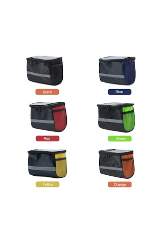 Padalink Bisiklet Gidon Çantası - Büyük Kapasiteli, Çift Fermuarlı, Tüm Bisikletler İçin Uygun, Kolay Montaj, Siyah Çok Renkli