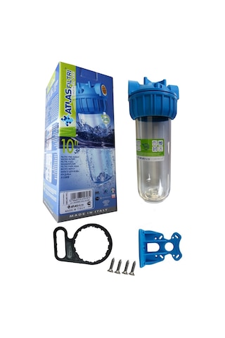 Atlas 3/4" 10 İnch Tekli Filtre Kabı Ve Yıkanabilir Filtre Atlas