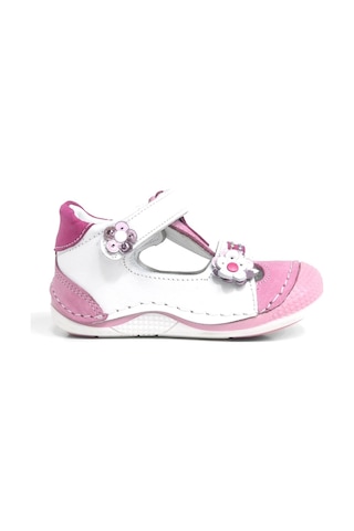 Pembe Hakiki Deri Cırtlı Yazlık Kız Bebek Ayakkabı (264728742) Pembe