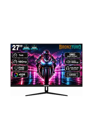 Bronzturq 27" 200hz 1 Ms Dp + Hdmı Fhd Kavisli Monitör Btq270fhd-a3