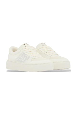 Armani Exchange Xw002788af23057 Kurt Microsuede+ Kadın Ayakkabı Beyaz