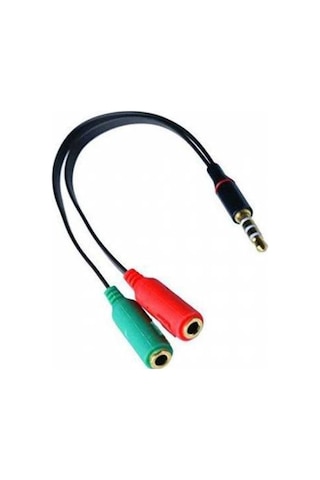 Kulaklık Mikrofon Birleştirici Aparat 3.5Mm Headphone Mic Audio