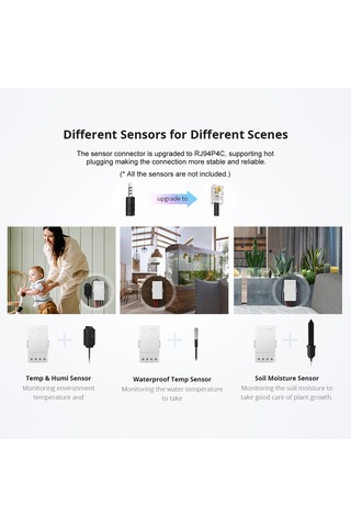 Hombey Sonoff Thr316 Akıllı Sıcaklık Nem İzleyici Anahtarı 16a Beyaz 2.4ghz Wi-fi Ewelink Uyumlu Beyaz