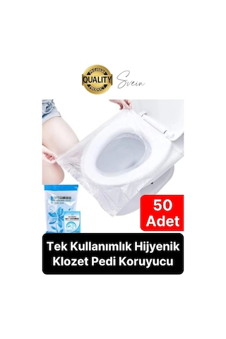50 Adet Pratik Hijyenik Tek Kullanımlık Klozet Kapağı Pedi Örtüsü Yeni Sezon Koruyucu Kirletmez Çok Renkli