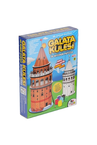 8210 Galata Kulesi Ahşap 3d Puzzle