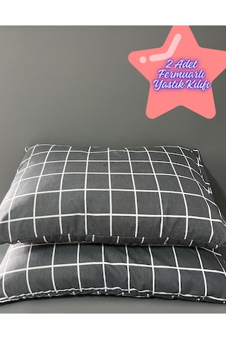 Pamuklu 2 Adet Fermuarlı 50x70 Yastık Kılıfı
