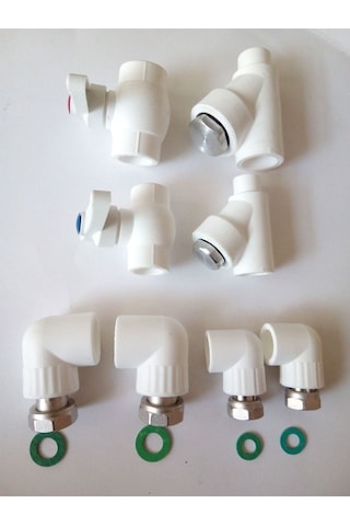 Kombi Alt Bağlantı Seti Plastik Dirsek 8 Parça