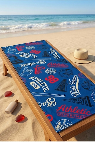 Game Day Mavi Plaj Havlusu 70 X 150 Cm Mavi