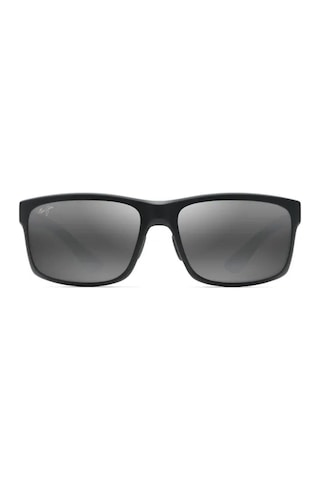 Maui Jim Mj0439s 001 2m 58 Polarize Erkek Dikdörtgen Siyah Kemik Güneş Gözlüğü Siyah