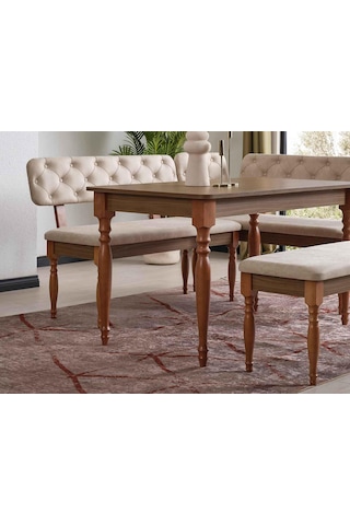 Öktem Sabit Mutfak Masası 75x130 Cm Kahve