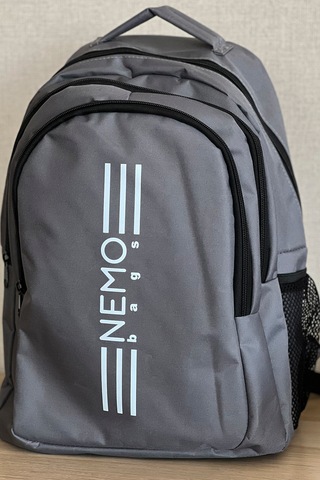 Nemo Bags Unisex Gri Sırt Çantası Büyük Boy Okul Spor Çantası