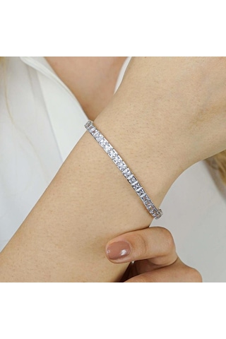 925 Ayar Gümüş Su Yolu Bileklik Model 5