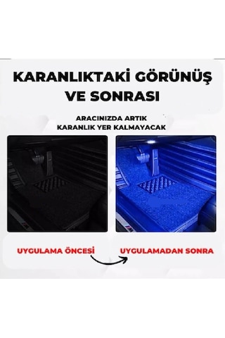 Ayak Altı Dokunmatik Sensörlü Mini Led Lamba Beyaz 9 Işık Renkli