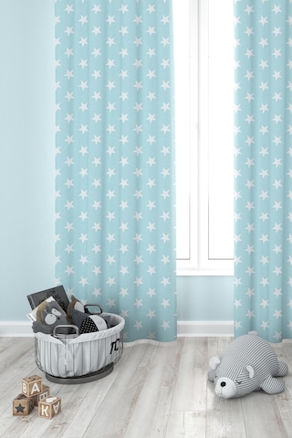 Premier Home Yıldız Desenli Fon Perde Mint 170X270 (472220268)